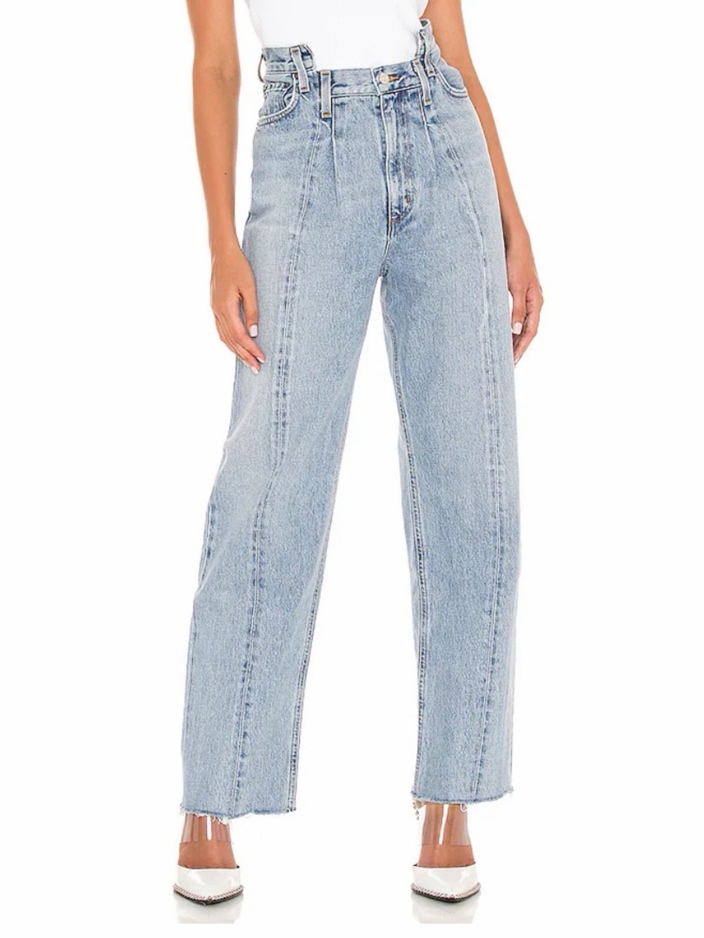 AGOLDE Pieced Angled Jeans Size 28 High Rise Wide Leg